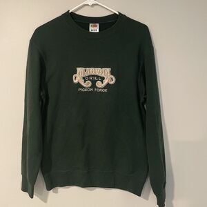 Vtg Alabama Grill Crewneck Sweatshirt Sz S Pigeon Forge Country Souvenir Green